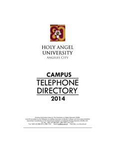 View Full Directory - Holy Angel University