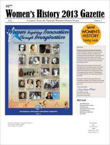 2013 Gazette - National Women's History Project