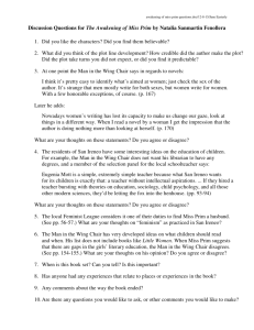 Discussion Questions for The Awakening of Miss Prim by Natalia