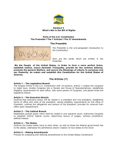 The Preamble The Articles (7)