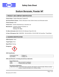 Sodium Benzoate, Powder NF