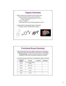 Organic Chemistry Functional Group Chemistry