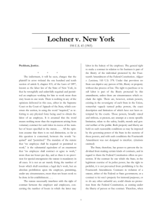 Lochner v. New York