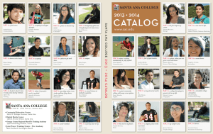 CATALOG - Santa Ana College
