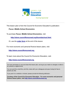 This lesson plan is from the National Council on Economic