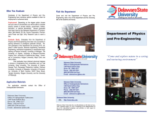 Department of Physics - Delaware State University