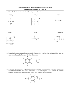 Lewis Structures and Molecular Structure
