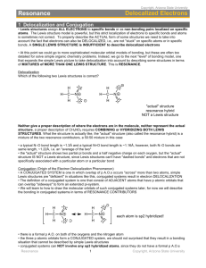 Resonance Delocalized Electrons - Organic Chemistry at Arizona