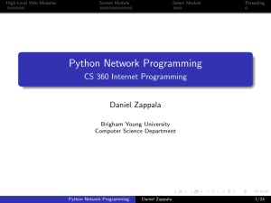 Python Network Programming - Internet Research Lab