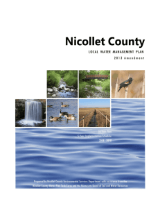 NICOLLET COUNTY LOCAL WATER MANAGEMENT PLAN