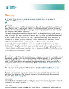 Glossary - Lucien Wright Insurance Services