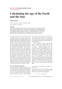 Calculating the age of the Earth and the Sun