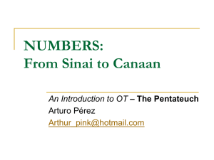 NUMBERS: From Sinai to Canaan