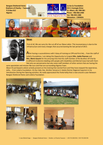 October 2013 – March 2014 News letter “ Bangwe sheltered Home”