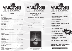 60th Season Brochure - Maidstone Film Society
