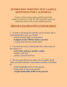 50 free sample questions for the california dmv written test