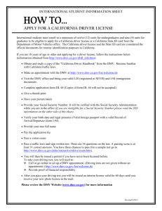 apply for a California driver license