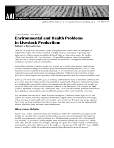 Environmental and Health Problems in Livestock Production: