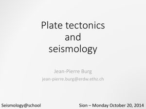 Plate tectonics and seismology