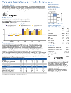 Vanguard International Growth Inv Fund as of 12/31/2015