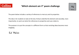'Which element am I?' poem challenge
