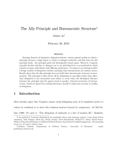 The Ally Principle and Bureaucratic Structure