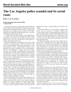 World Socialist Web Site wsws.org The Los Angeles police scandal