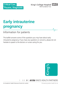 Early intrauterine pregnancy