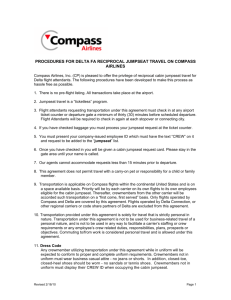 procedures for delta fa reciprocal jumpseat travel on compass airlines