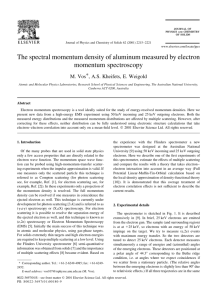 The spectral momentum density of aluminum measured by electron