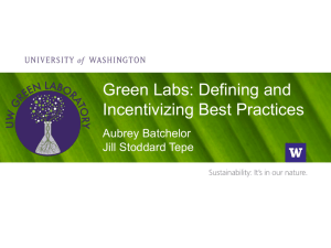 Green Labs: Defining and Incentivizing Best Practices