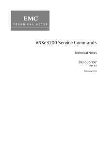 VNXe3200 Service Commands