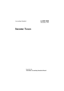 Income Taxes - Australian Accounting Standards Board