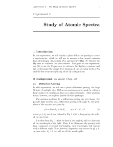 Study of Atomic Spectra