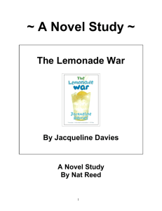 The Lemonade War - Reed Novel Studies