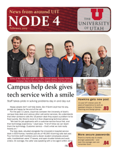 Campus help desk gives tech service with a smile