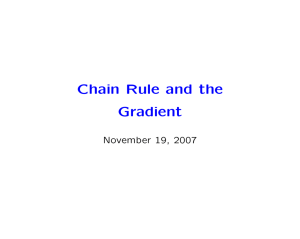 Chain Rule and the Gradient