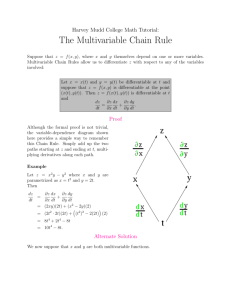 The Multivariable Chain Rule - Harvey Mudd College Department of