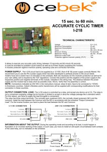 15 sec. to 60 min. ACCURATE CYCLIC TIMER I-218