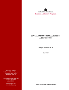 social impact management: a definition