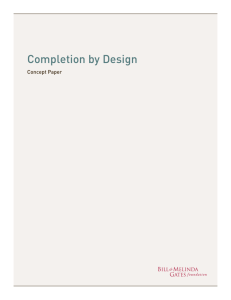 Completion by Design Concept Paper