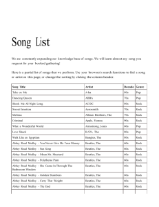 Song List - Skip Roberts Entertainment