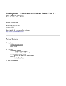 Locking Down USB Drives with Windows Server 2008 R2 and
