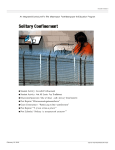 Solitary Confinement - Newspaper In Education
