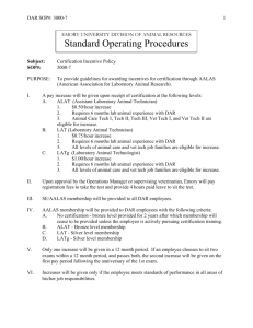 Standard Operating Procedures - Division of Animal Resources