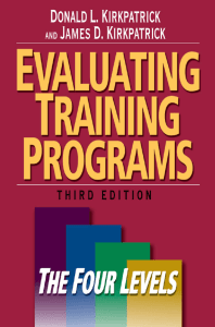 Evaluating Training Programs - Berrett