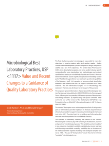 Microbiological Best Laboratory Practices, USP