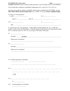 STATDISK CH 4 Answer sheet Name