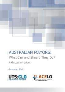 Australian Mayors: What Can and Should They Do?