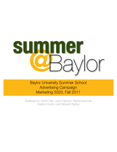Baylor Summer School Campaign